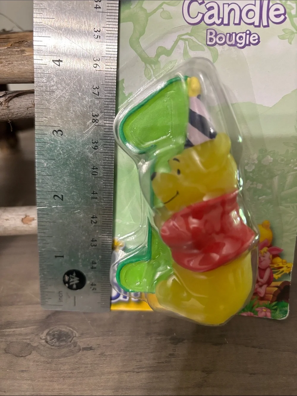 NOS Vintage Disney Hallmark Party Express Winnie The Pooh 1st Birthday Candle